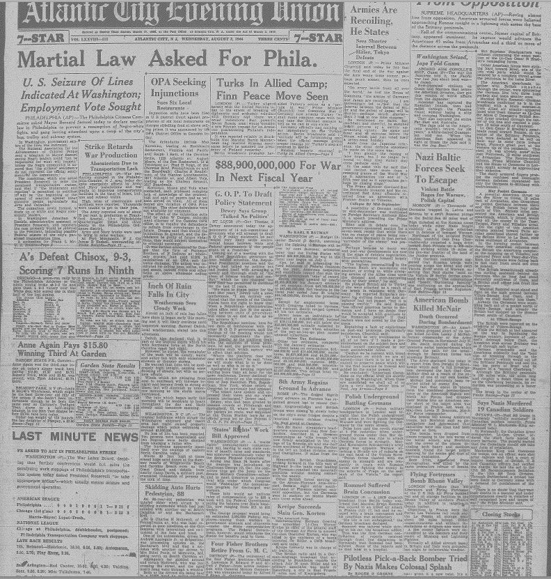 1944 - Unnamed Tropical Storm